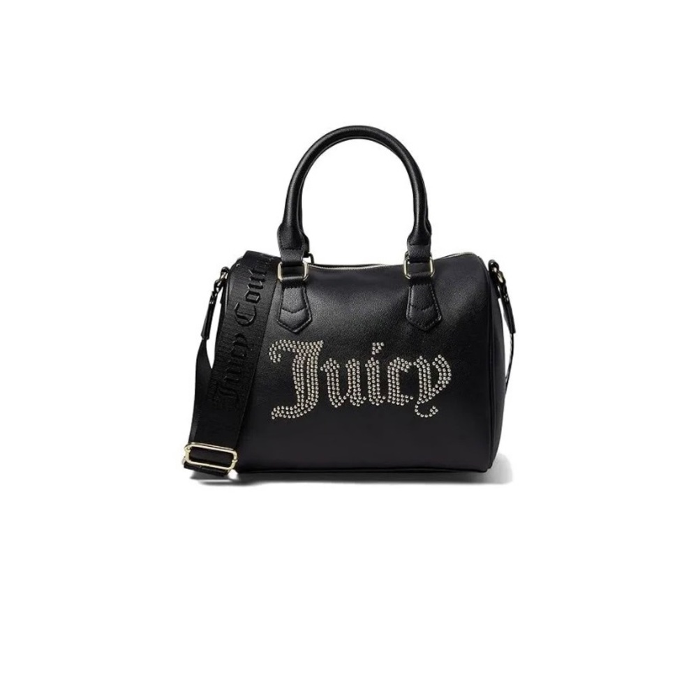 Juicy Couture Black Satchel with Silver Accents